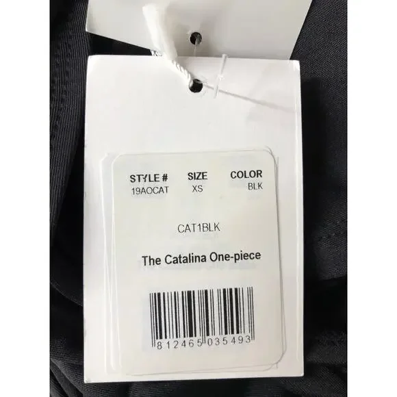 Andie The Catalina One Piece Swimsuit Sleeveless Open Back Black NWT XS - Picture 6 of 7